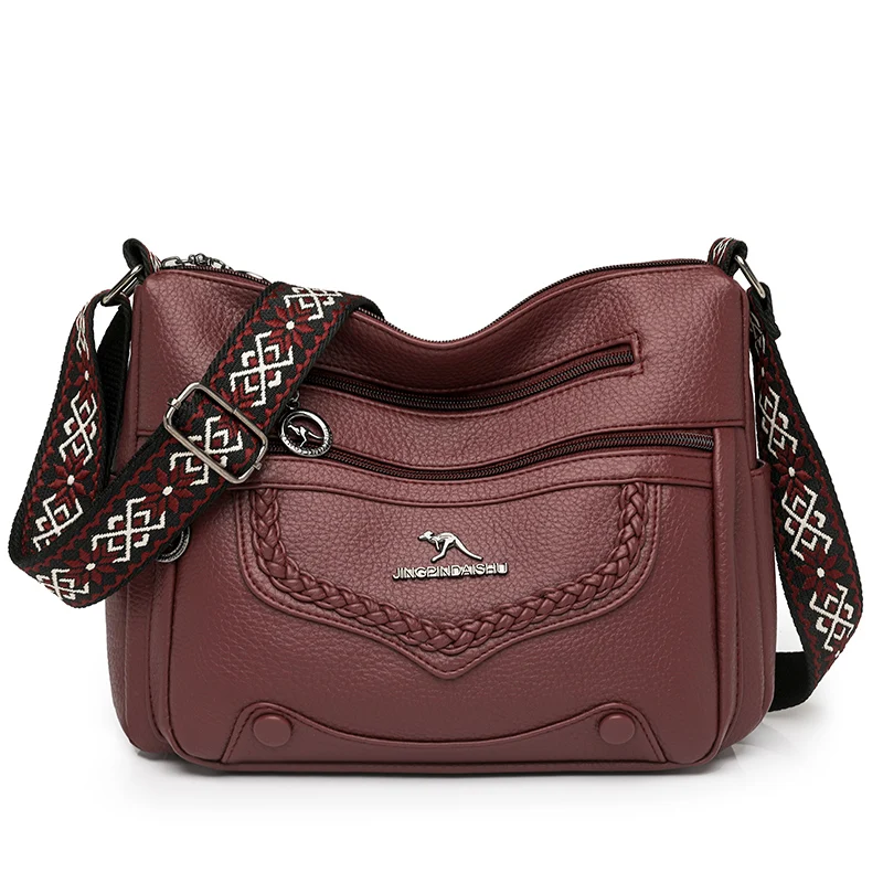 High Quality Soft Leather Women's Handbags Shoulder Crossbody Bags for Women 2024 Ladies Fashion Messenger Bag Bolsas Feminina