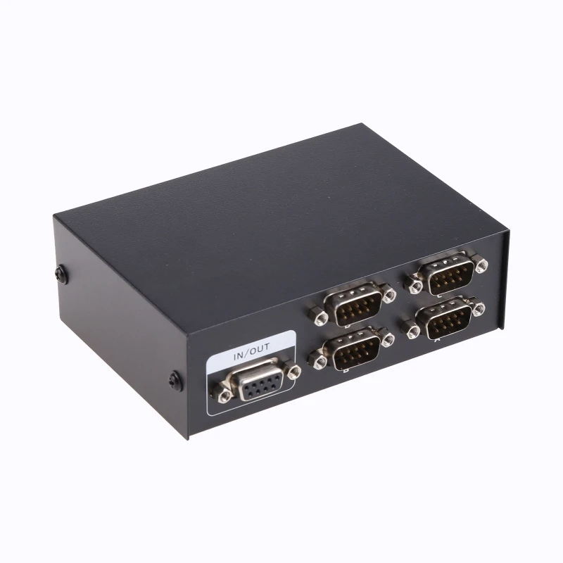 DB9 Pin Serial RS232 Switch Manual 4 Ports Data Sharing Switcher for Printer