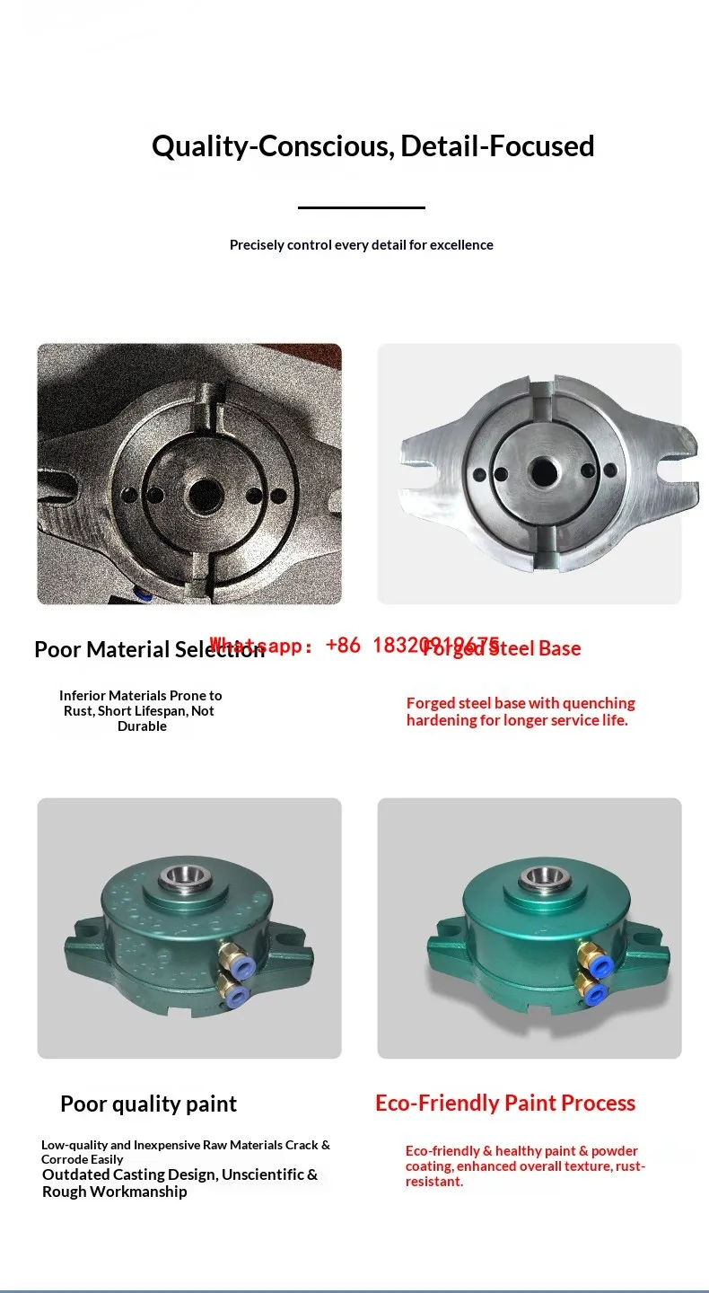Cyclmotion CNC Vertical pneumatic chuck automatic lathe drilling and tapping automation quick clamp rotary chuck seat