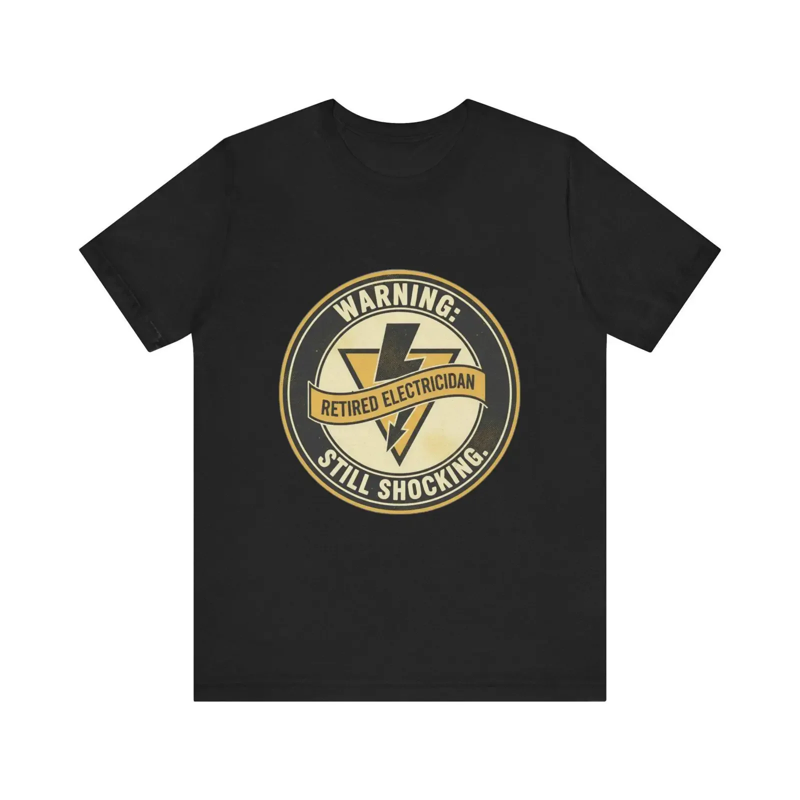 Retired Electrician T Shirt Warning Still Shocking Funny Retirement for Dad Grandpa Humorous Saying vintage Washed Stylish