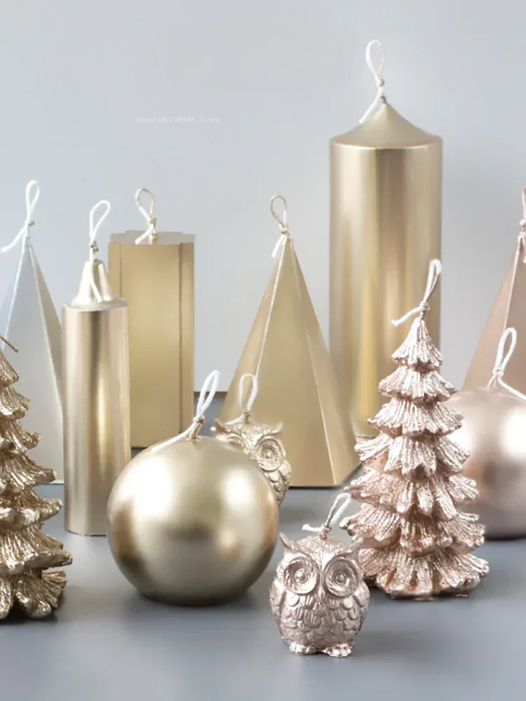 350/800g Candle Dip Coating Metallic Paint Silver/Rose Gold Pigment DIY Scented Candle Column Wax Christma Tree Wax Coloring Dye