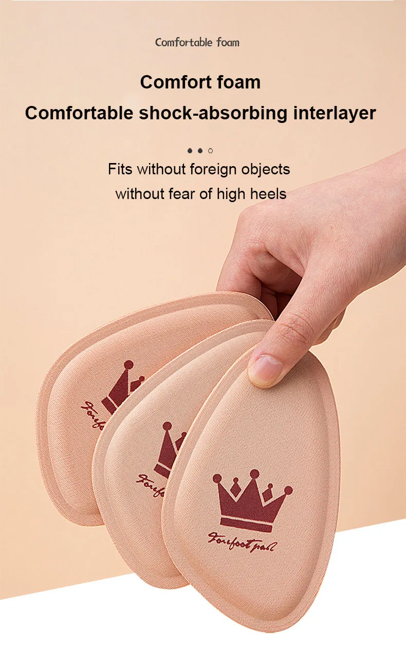 Frauen Vorfuß Pad Schmerzen Relief Einsatz Halbe Größe Einlegesohlen Nicht-slip Kissen Schuh Atmungsaktive Schweiß Absorbieren Fuß Pads für schuhe – Detail 3