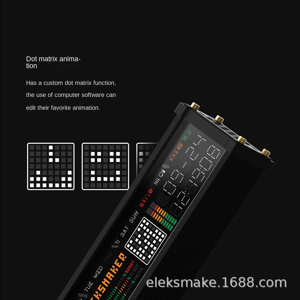 Creative Desktop Retro Electronic Fluorescent Tube Clock Dot Matrix Cyber Boyfriend Gift | EleksWFD