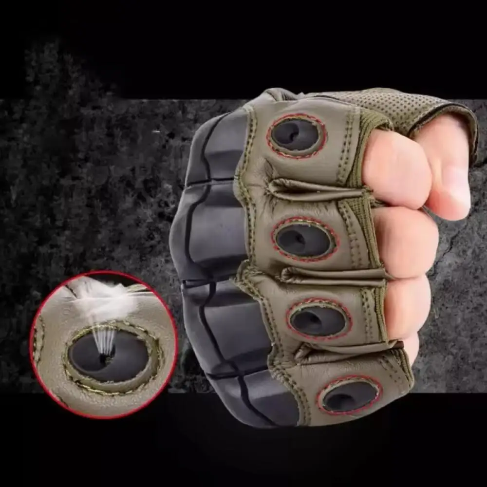 1Pair Fingerless Gloves for Men Ideal for Outdoor Sports Shooting Hunting Airsoft and Cycling