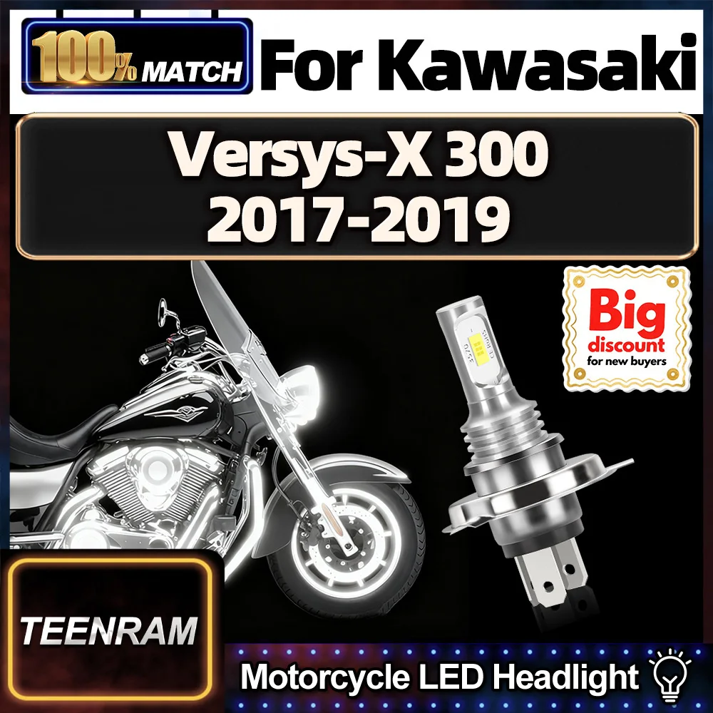 

TEENRAM для Kawasaki Versys-X 300 2017 2018 2019, светодиодные лампы для мотоциклов, обновление Hi/Lo, ампулы для мотоциклетных фар