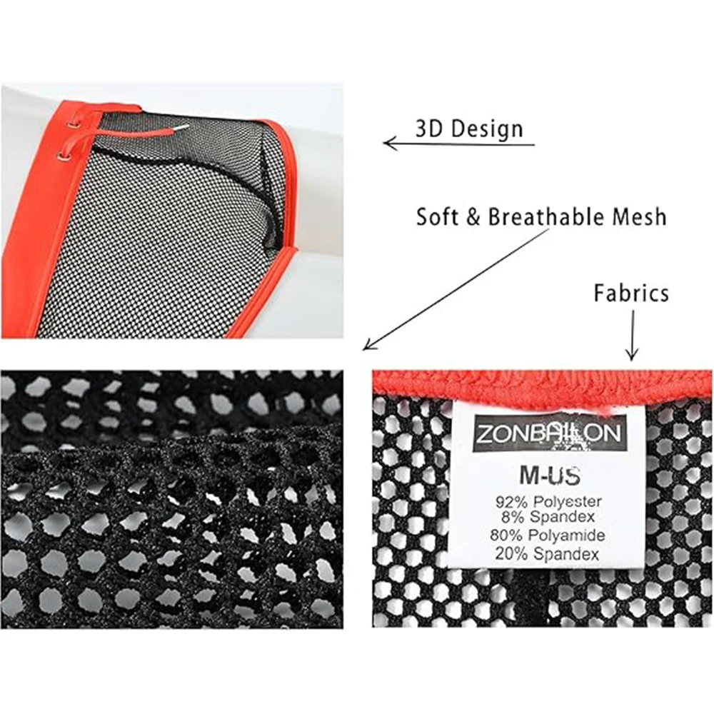 Zonbailon Men's Mesh Shorts,Sexy Fishnet Boxer Underwear,See Through Openwork Boxers For Men