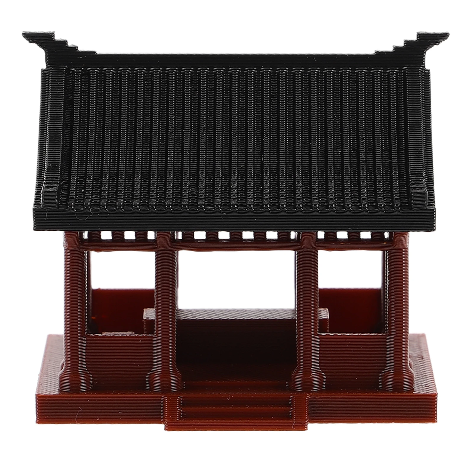 

Chinese Miniature Pavilion Ornament Brown Bonsai Landscaping Decor Fairy Garden Figurine Micro Landscape Ornament for Tea