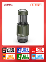 HiBREW 2 in 1 Portable Coffee Machine Hot/Cold Water Manual Espresso Maker For Capsule & Ground Hand Press Brewer H4D