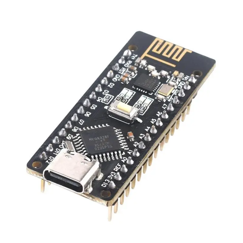 

RF-Nanov3.0 Board NRF24L01+ Module Inside Compatible With Arduino USB-C Atmega328pb-AU Microcontroller