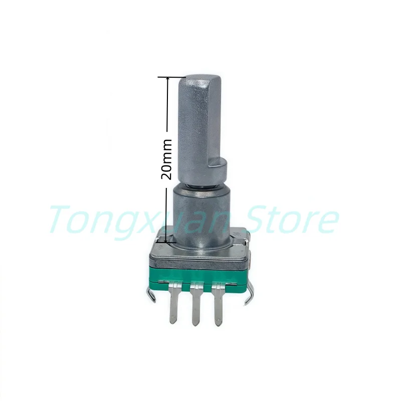 5pcs Encoder Switch EC11 With Push Button Switch 30 Position 360 Degree Rotary Code Switch 5pin Plug-in 20mm D Half Shaft