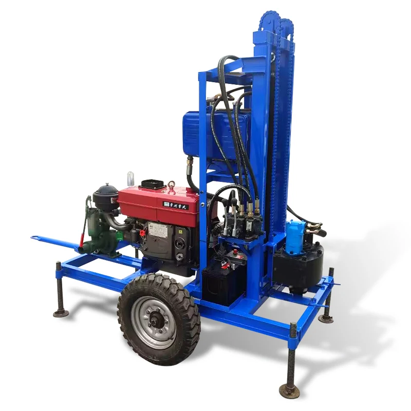 

Customized 30HP Wheeled Hydraulic Drill 180m Precision Diesel Water Well Drilling Rig