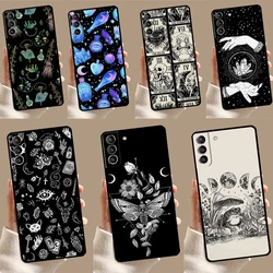 Occult Witchcraft Moon Gothic Witch Case For Samsung Galaxy S24 Ultra S20 S21 FE Note 10 20 Ultra S8 S9 S10 S22 S23 Plus Cover