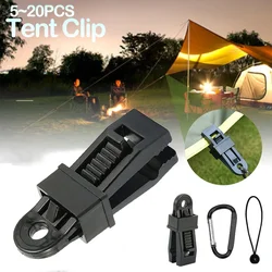 5-20Pcs Reusable Tent Canopy Clips, Tarpaulin Holder Clips, Wind Rope Clips, Awning, Climbing, Camping Accessories