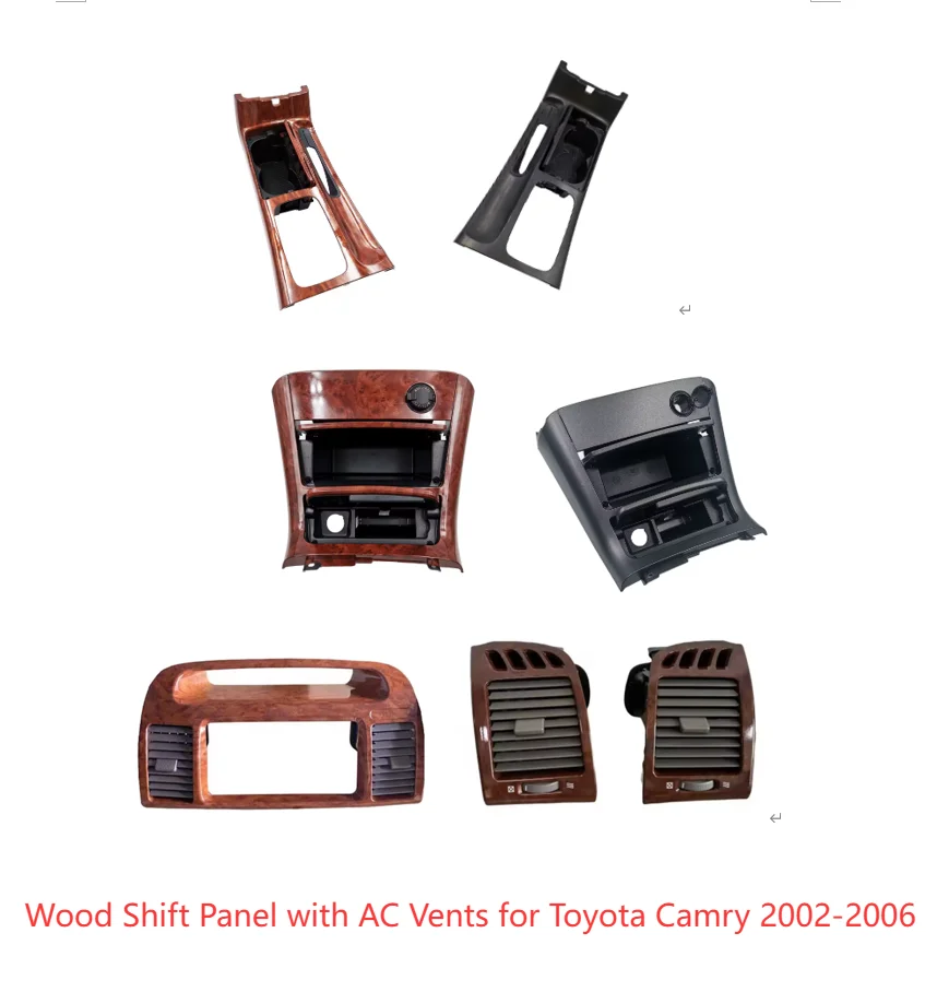 

Панель переключения передач цвета liuquan Wood + комплект вентиляционного отверстия для Toyota Camry 2002-2006 гг. | Внутренний комплект розеток переменного тока