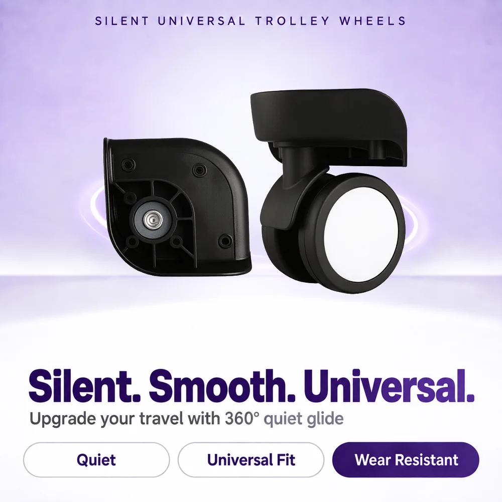 Silent Replacement Luggage Wheels - ล้อกระเป๋าเดินทางแบบเงียบ 360 องศา ° ล้อกระเป๋าเดินทางแบบหมุนได้ อเนกประสงค์