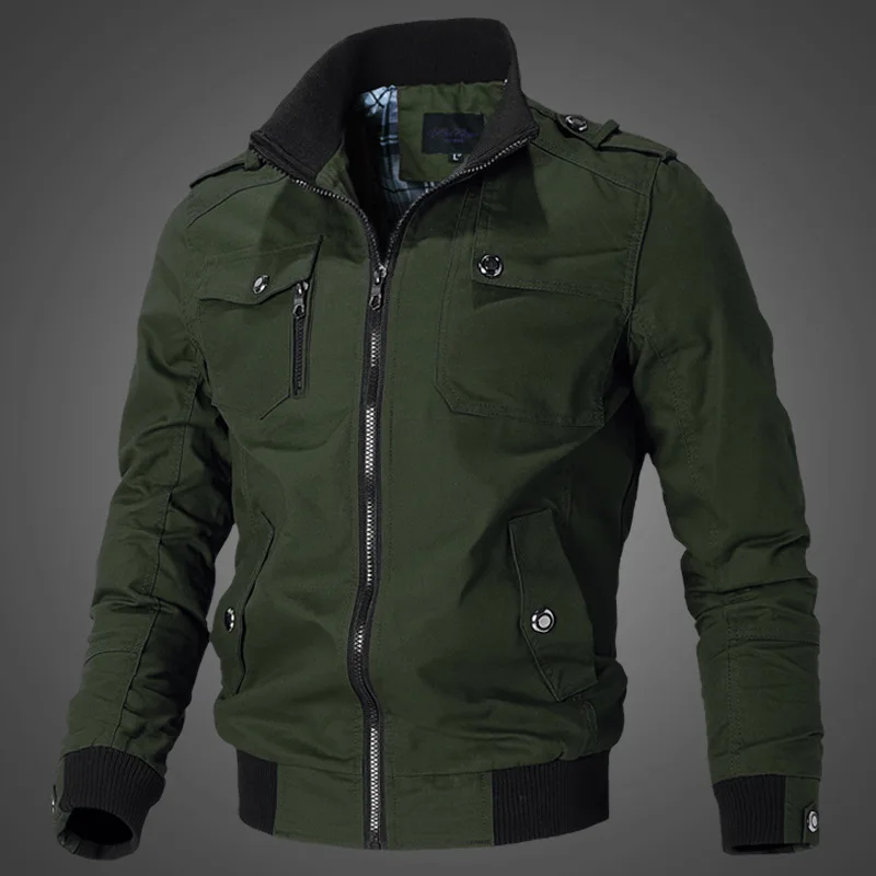

Casual Men's Jacket Bomber Coat men Military Jacket Men Spring Autumn Plus Size Winter Pilot Jackets Fashion Brand Outwear Coat