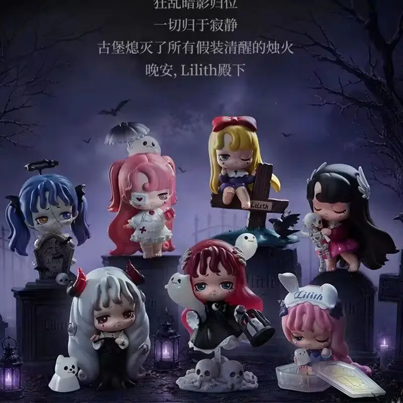 

Lilith Nocturnal Shroud Series Blind Box - Mystery Caixa Caja Doll Desktop Ornament Cartoon Model Surprise Gift Toy