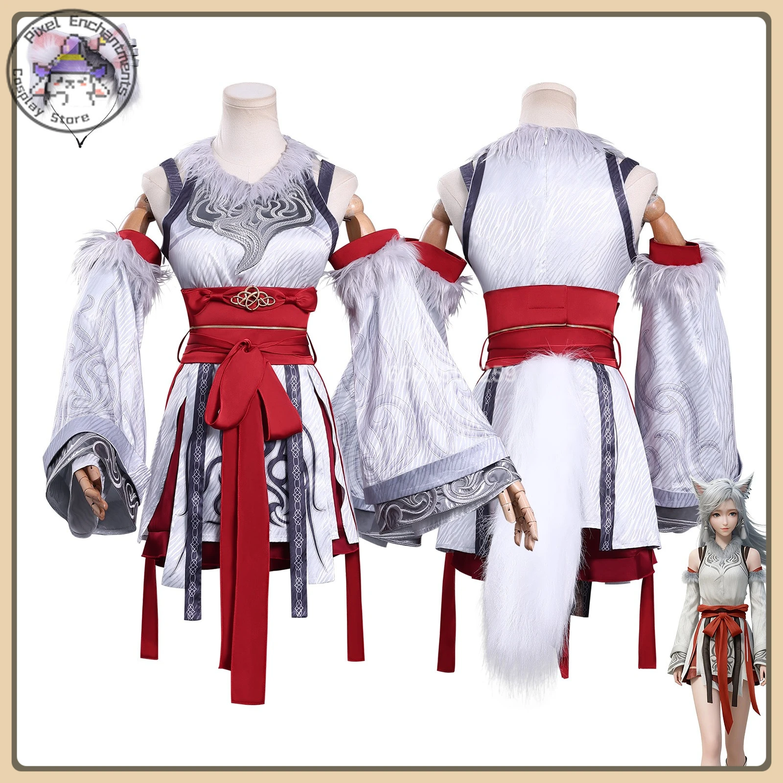

Classic Game Anime Character Yinyue Role Playing Costume Fantasy Style Cosplay Suit High Quality Halloween Party Suit (Female)
