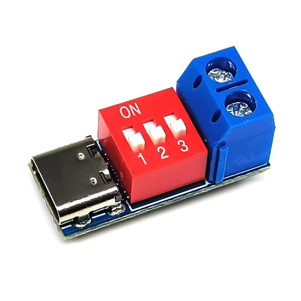 Type-C PD/QC Trigger 5V 9V 12V 20V Adjustable Voltage Power Trigger Board Module Fast Charge Protocol