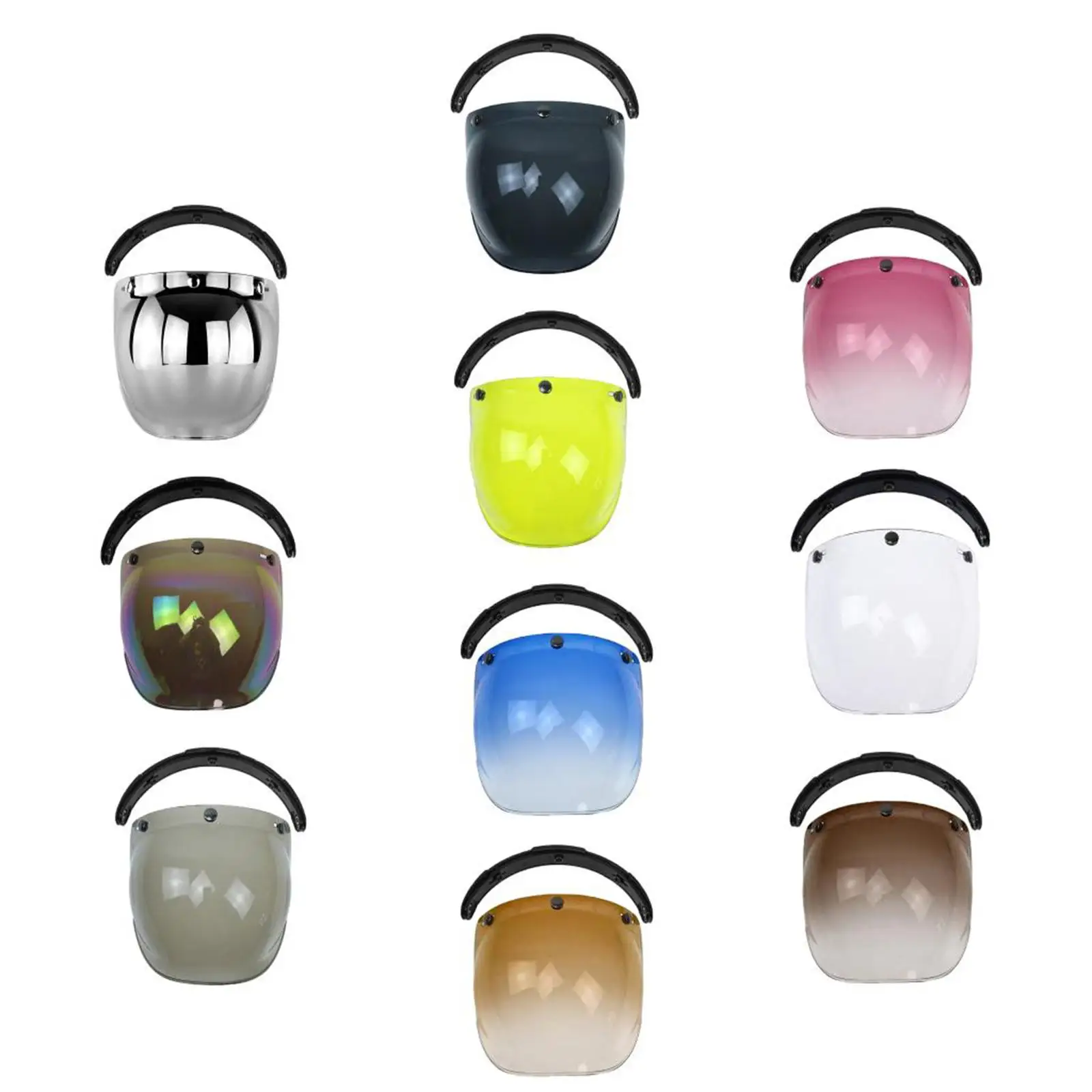 

3-Snap Bubble Up Visor Windscreen Lens Universal Accessories for Street