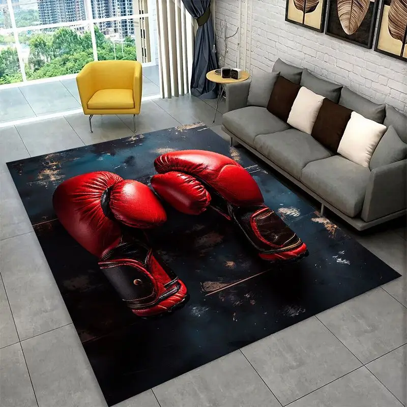 Creativity Fight Boxing Gloves Boxer Large Area Rug Non-slip Carpet for Bedroom Living Room Sofa Doormat Home Decor Floor Mat
