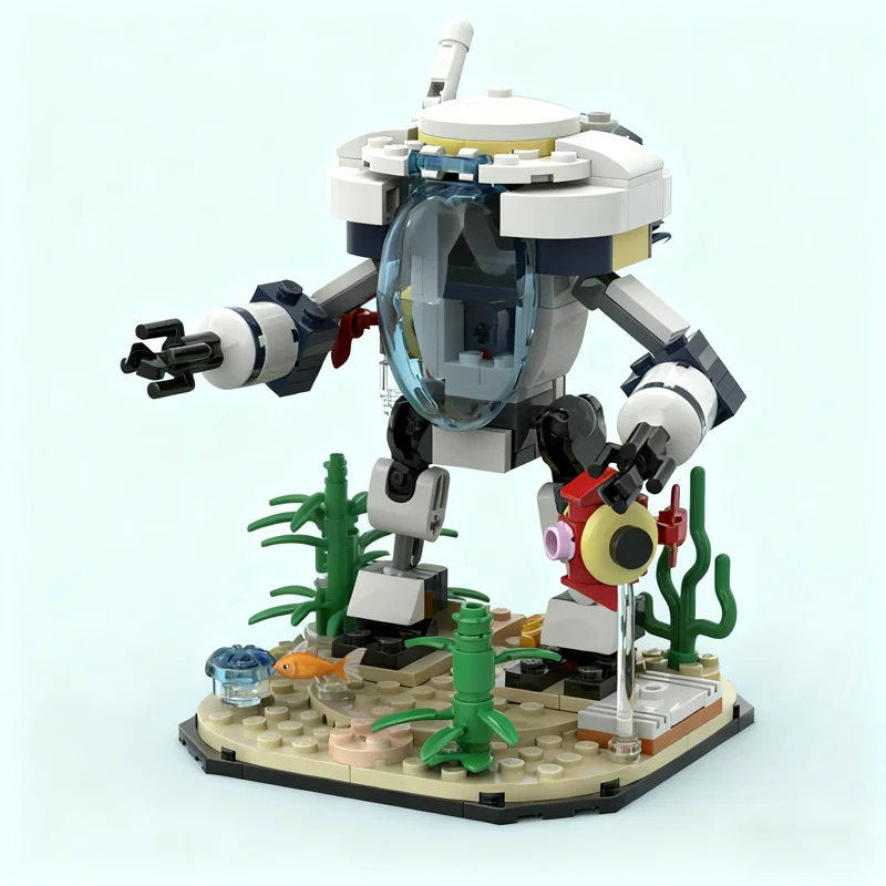 Costume de crevette MOC, 232 pièces, blocs de construction, modèle spatial, jouets d'architecture, bricolage, idée de cadeaux de noël, éducation créative, brique pour enfants