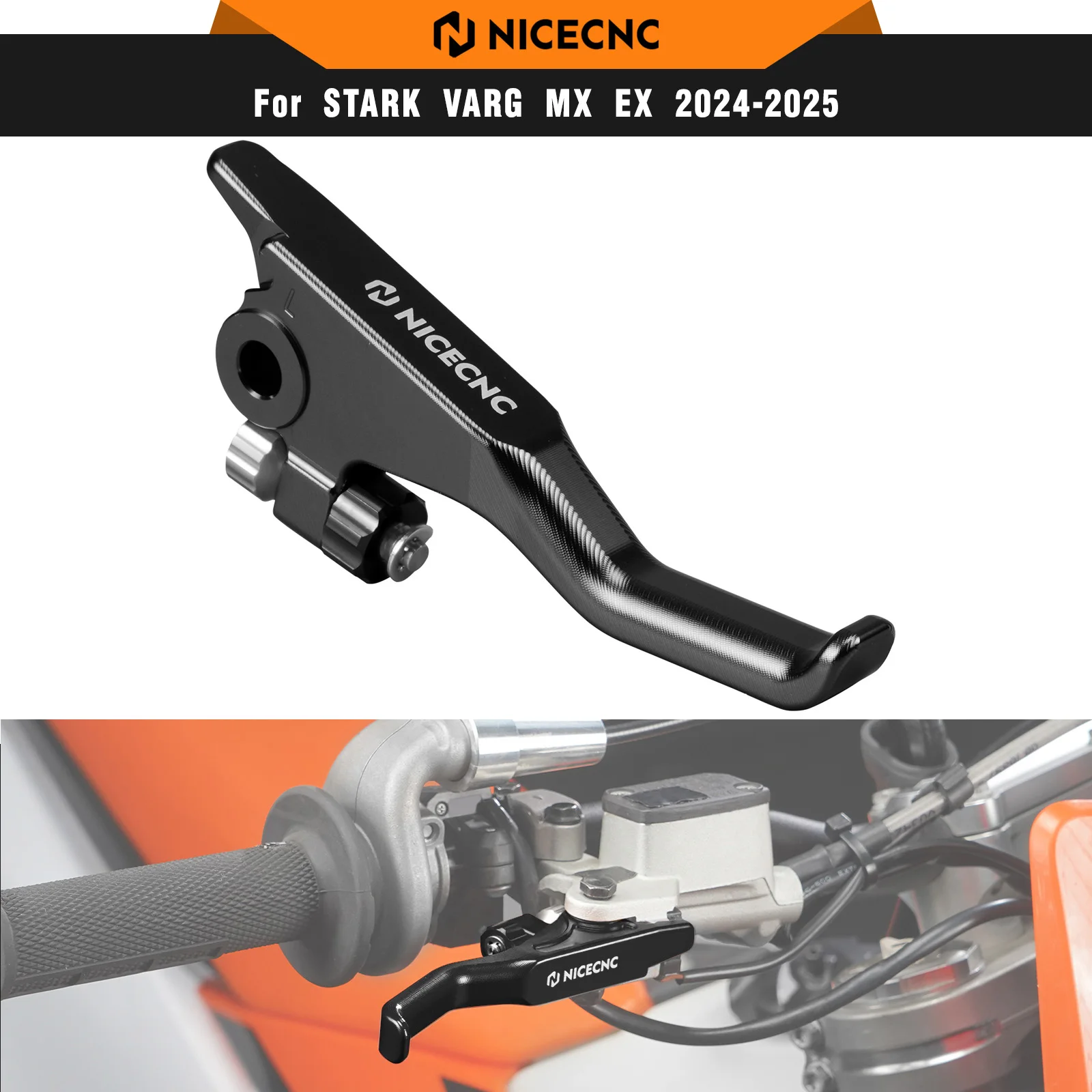 

NICECNC For Stark Varg MX Stark Varg EX 2024 2025 Electric Dirt Bike Left Shorty Brake Lever Billet Aluminum