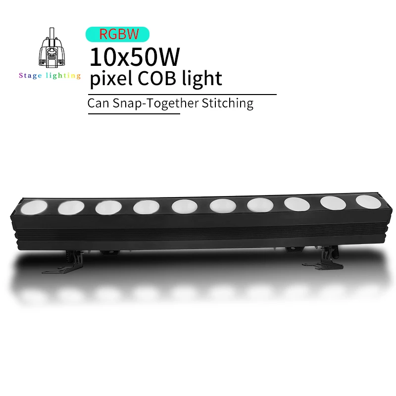 RGBW LED 10x50W Pixel COB Wall Washer Light with DMX Stage Lighting for DJ Wedding Stage Effects
