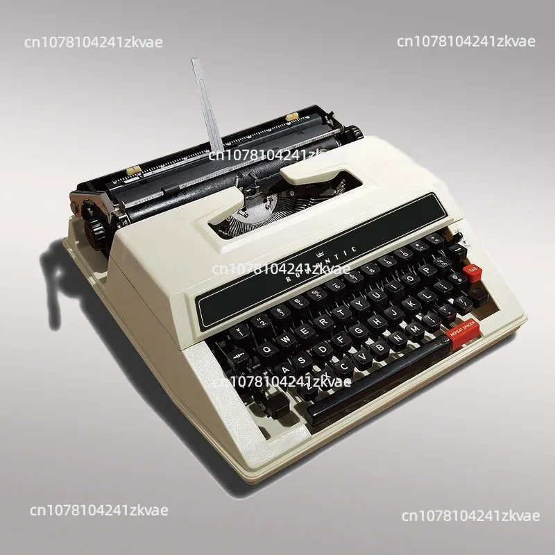 

Typewriter White English Mechanical 1980S Normal Use Retro Literary Gifts Medieval Old Things