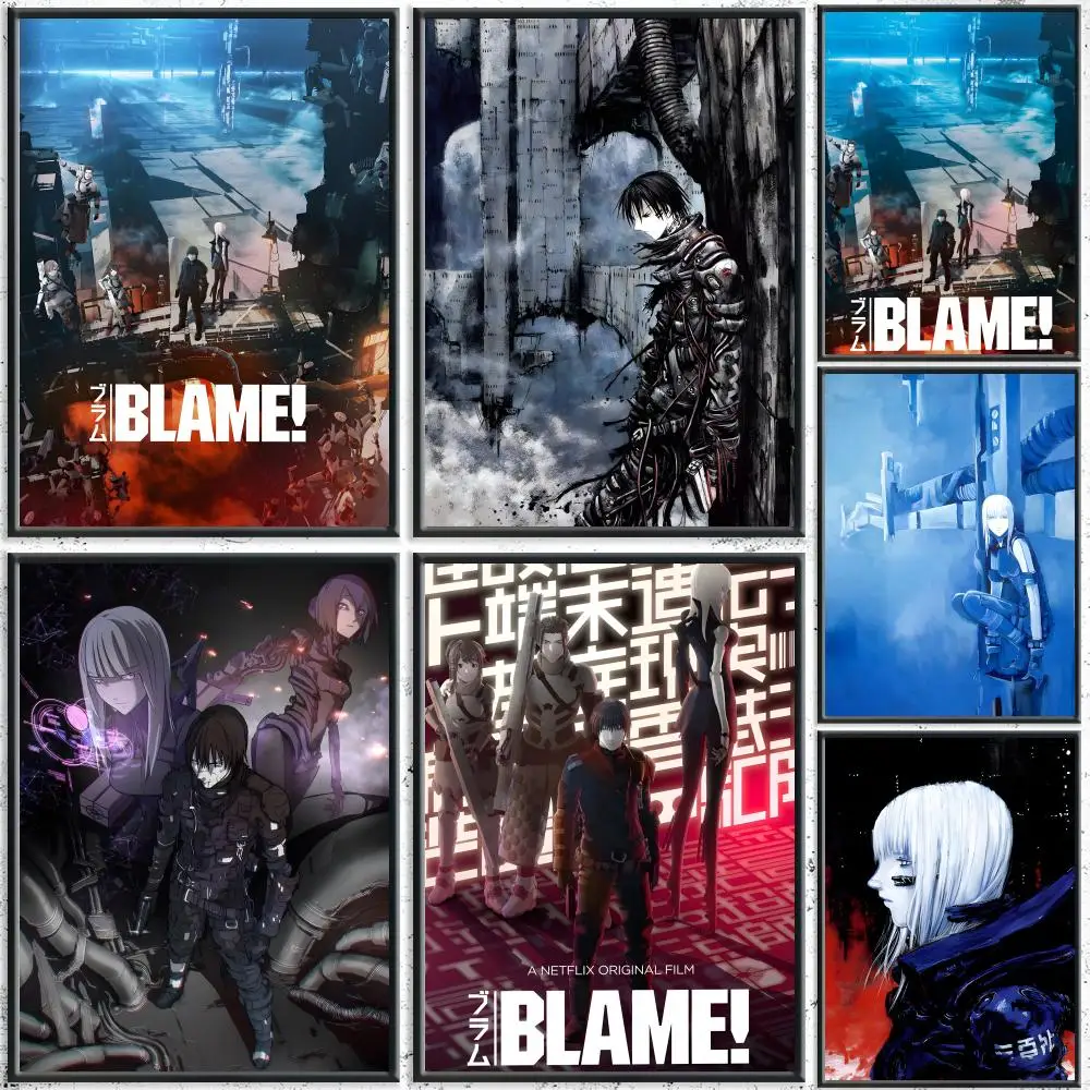 Klassische Anime & Manga BLAME! Poster HD, wasserfest, selbstklebende Wandkunst – für mehrere Einsatzbereiche, Top-Geschenkidee