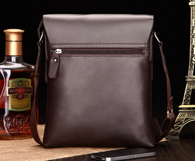 Men's Fashion Chessboard Pattern Embossed Single Shoulder Satchel Korean Style Casual Business Bag New Arrival Shoulder Bag