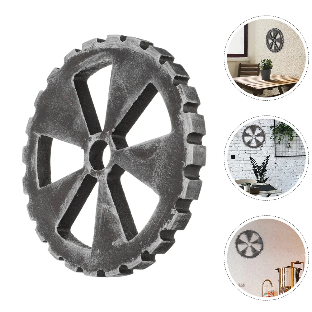 

2pcs Vintage Gear Decor Large Density Board Industrial Style Wall Art For Home Office Coffee Shop Interior Wall Hanging