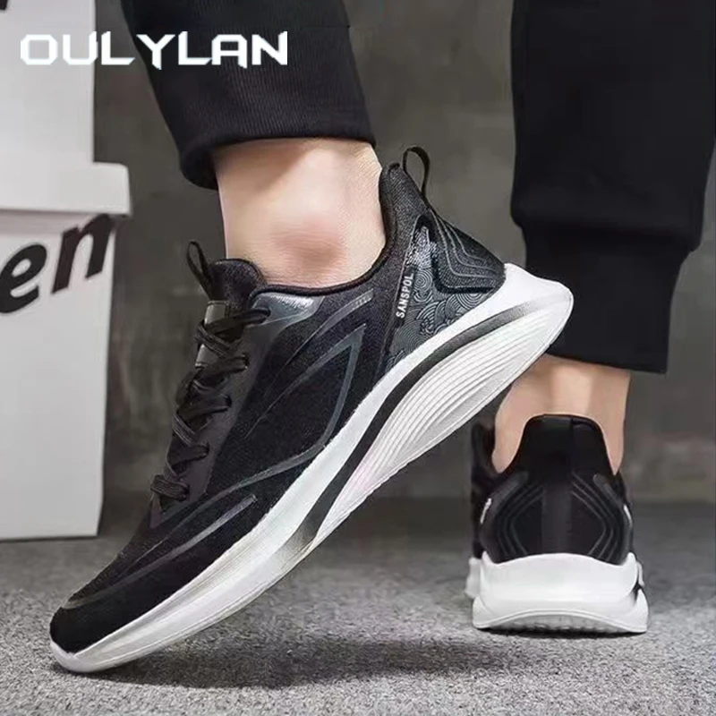 

Oulylan мужские стильные кроссовки на мягкой подошве, повседневная разноцветная дышащая спортивная обувь, уличная обувь для бега на шнуровке