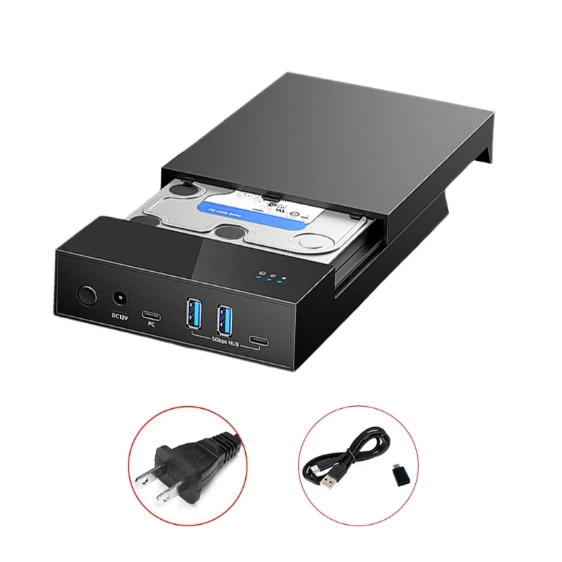 Hard Case Dock with 2x USB3.0 5Gbps Fast Transfer For 3.5