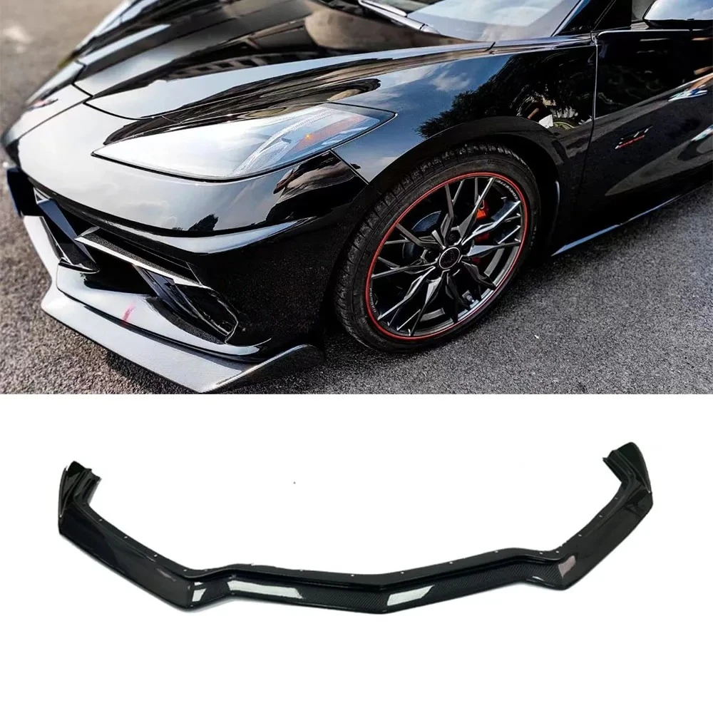 

Wholesale Carbon Fiber Front Lip for Chevrolet Corvette C8 5VM Style Front Splitter Front Bumper Lip