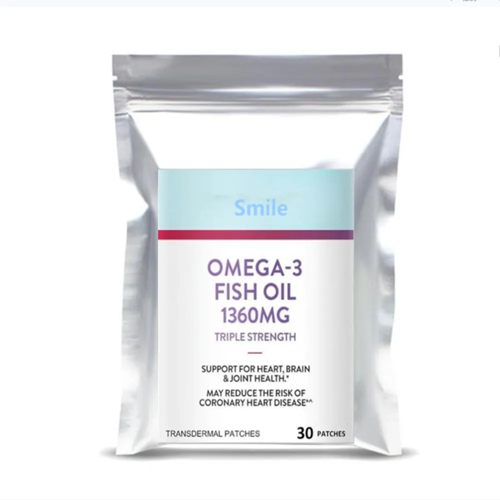 30 แพทช์ Rapid-Release Omega-3 น้ํามันปลา Transdermal แพทช์สําหรับหัวใจและการสนับสนุนหลอดเลือด