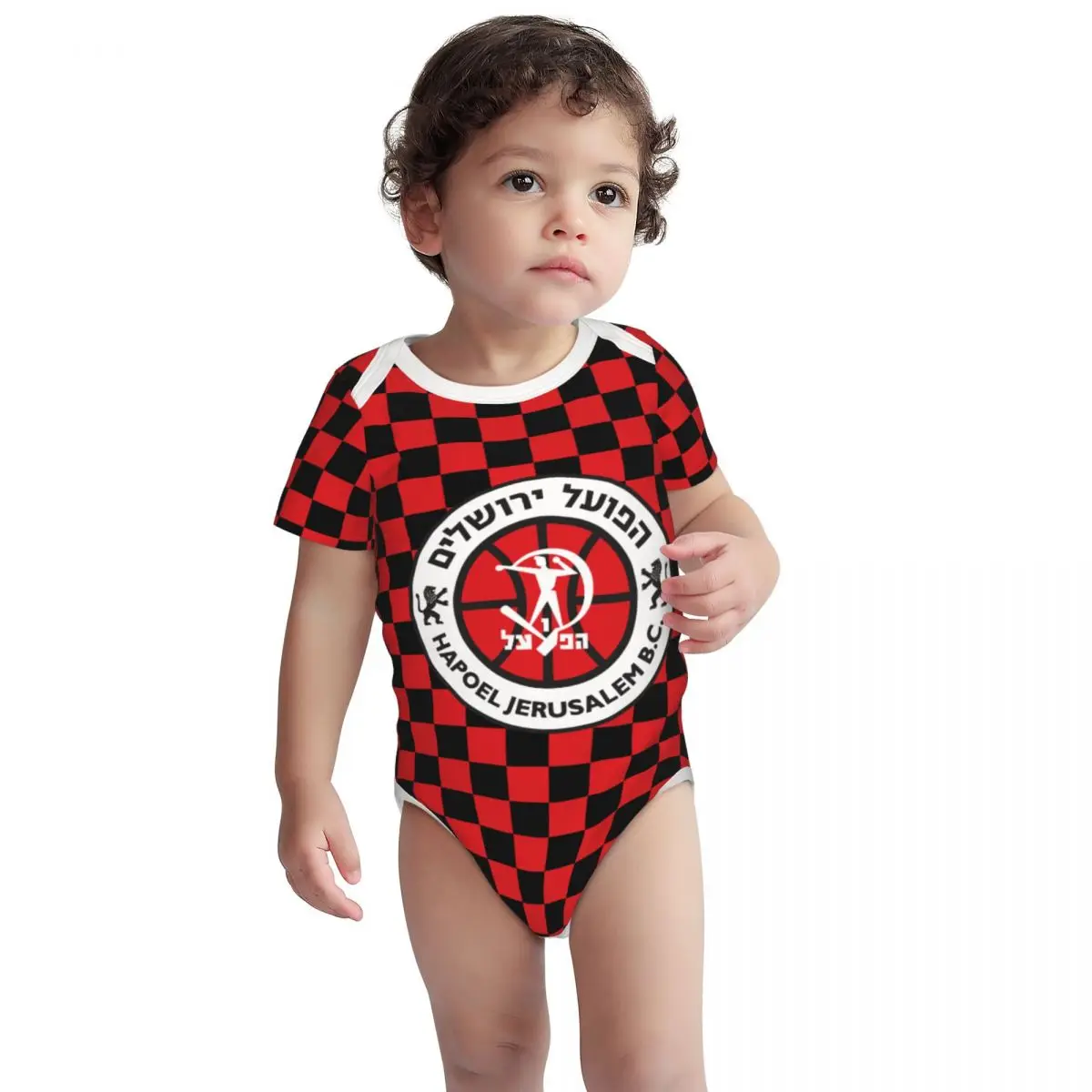 

Israel Hapoel Jerusalem Bc Pure Cotton Short Sleeve Onesies Bodysuits Baby Romper