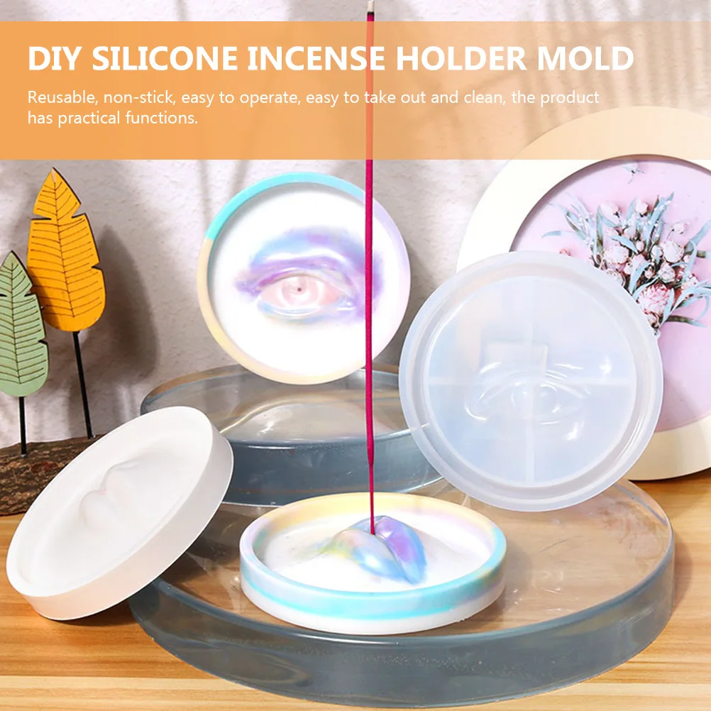 

2Pcs Silicone Incense Holder Mold Epoxy Resin Casting Tray Flexible Practical for Handcraft Enthusiasts