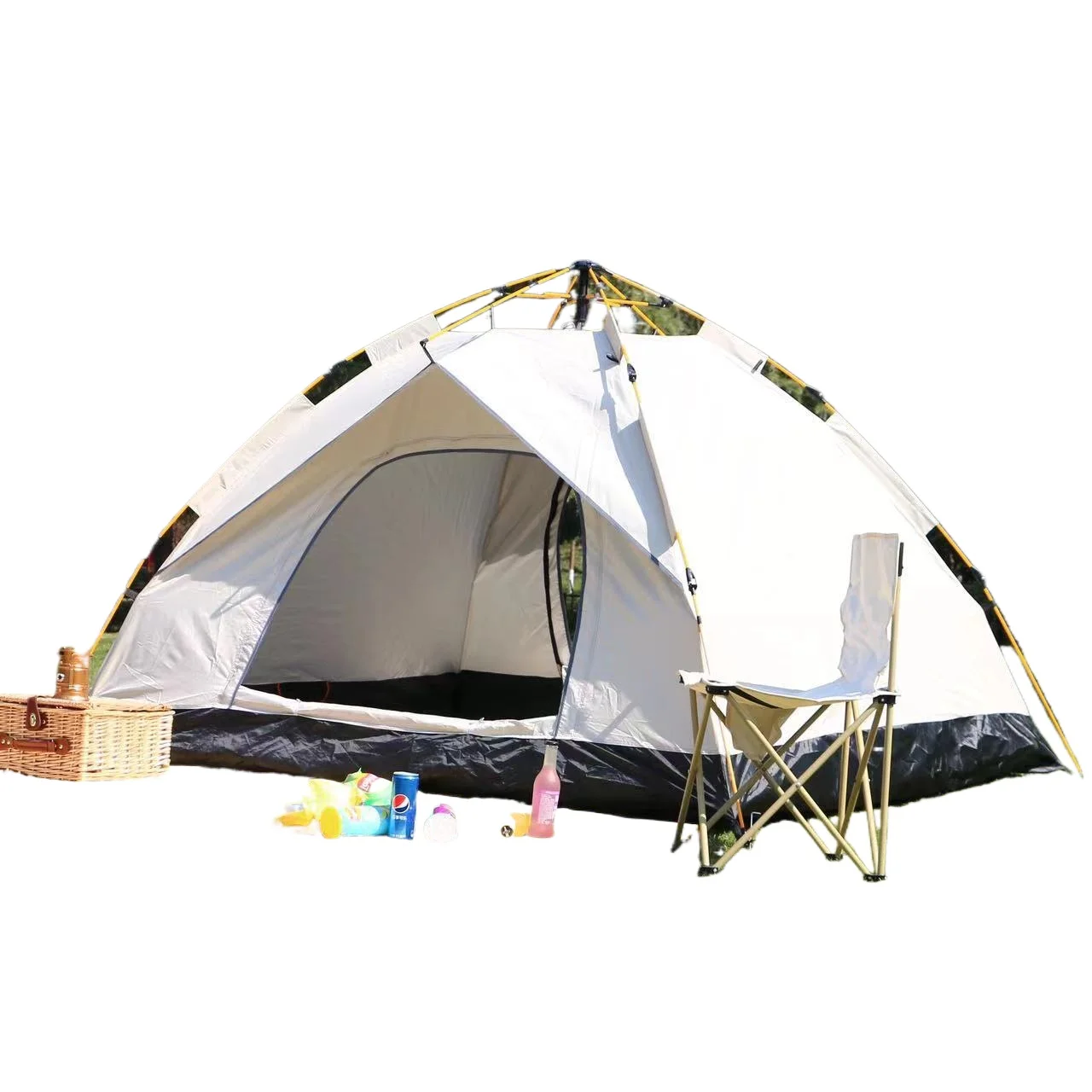 Automatic Folding Tent for Outdoor Camping Sun Shade Double Layer Pop Up Tent for Sale Wholesale Direct from Factory for All