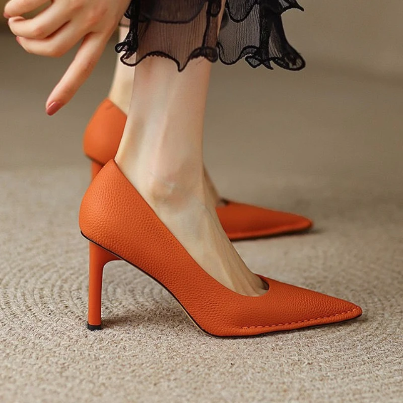 

High Heels Shoes Women Pointed Toe Heeled Sandals Elegant Summer New Chunky Shoes Designer 2025 Dress Party Woman Pumps Zapatos