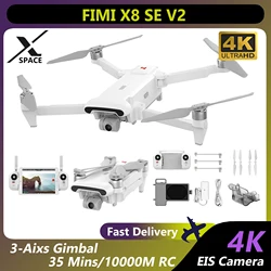 2023 Drone FIMI X8 SE V2 4K EIS kamera profesjonalna 10km RC FPV 3-osiowy Gimbal GPS WIFI Elicottero Quadcopter Dron UAV zabawka dla dzieci