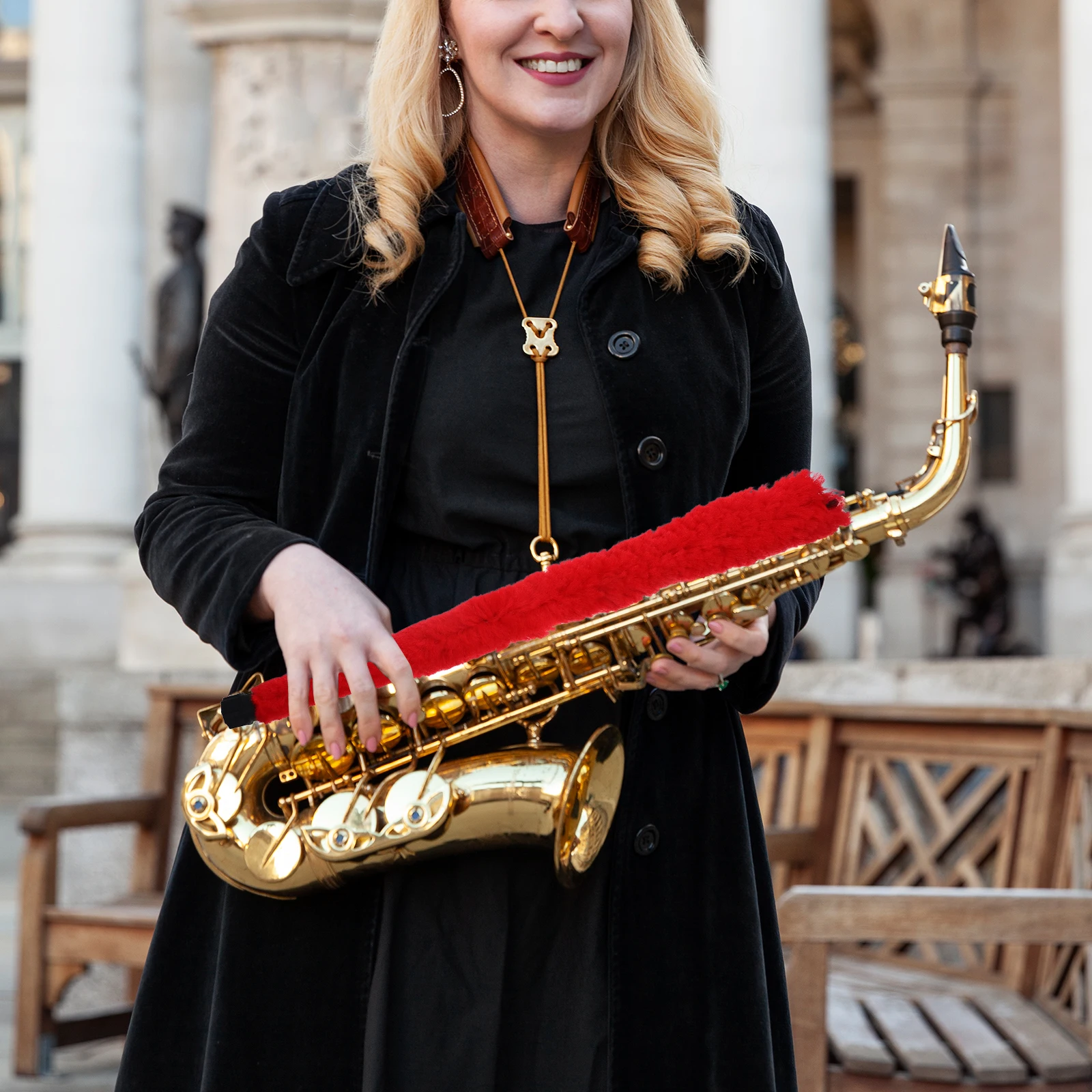 

Fiber Saxophone Cleaning Rod Durable Practical Fit Tenor Sax Store Safely Prevent Scratches Sax Tool Saxophone Cleaning Rod