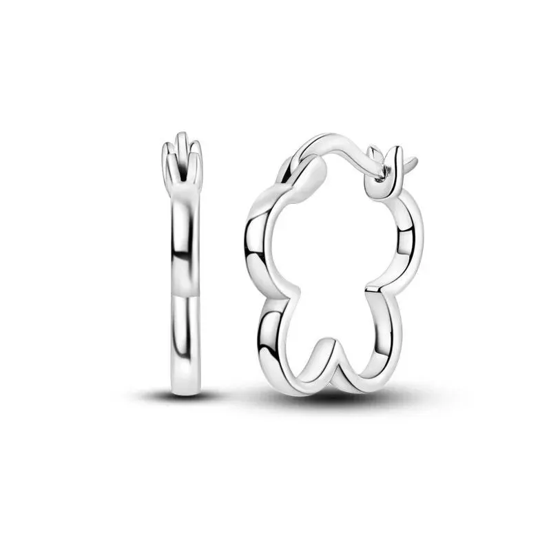 2024 Nowe srebrne kolczyki kółka 925 dla kobiet Sparkling Pave CZ Kolorowy pierścionek rowerowy Luxury Fine Engagement Wedding Earring — zdjęcie 3
