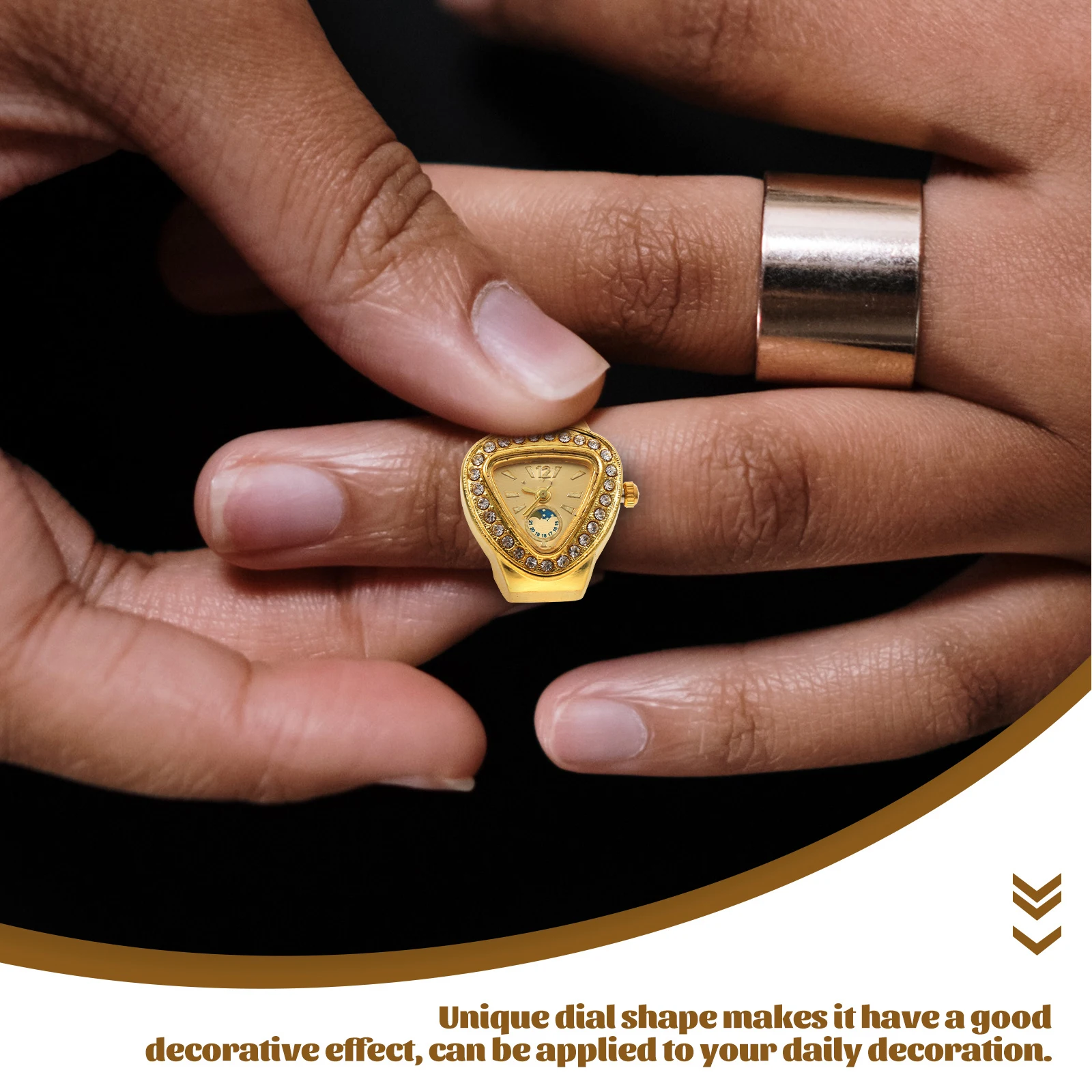 

Modern Finger Watch Comfortable Durable Precise Time Not Easy to Fade Break Deform Stylish Accessory Finger Watch