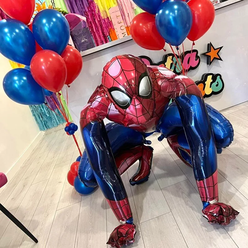 3D Spiderman Iron Man Hero Aluminum Foil Balloons Boy Birthday Party Decorations Kids Cartoon Baby Shower Supplies Gift Globos