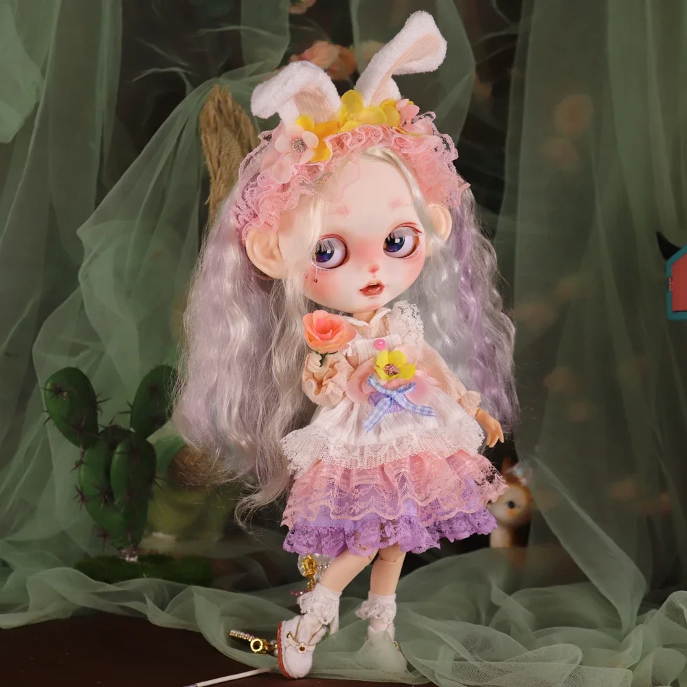 ICY DBS Blyth Doll Fair Skin Mat Gezicht Kawaii Speelse Herten Handgeschilderde Make-up DIY Pop Azone S Anime Meisje Verjaardagscadeau