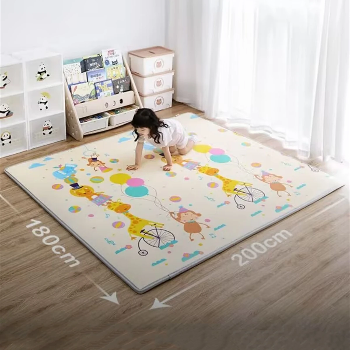 

Baby Crawling Play Mats Cartoon New Pattern Folding Mat 1cm/0.5cm Thicken Carpet Play Mat for Children's Safety Mat Rug Playmat