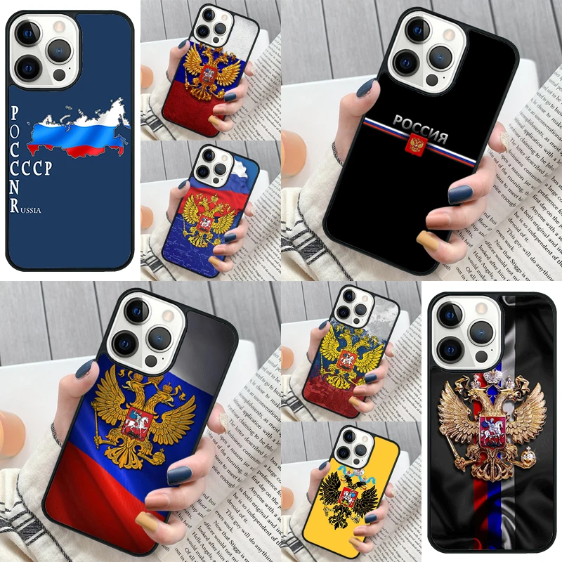 poccnr russia flag Phone Case Cover for iPhone 16 12 mini 11 13 14 15 Pro Max SE 2020 for Apple 7 8 Plus Coque