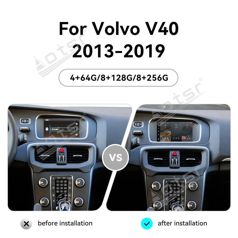 Android 14 7 Inch Touch Screen Car Radio For Volvo V40 2013‑2019 Car Multimedia Player GPS Navigation Carplay DSP HD Head Unit
