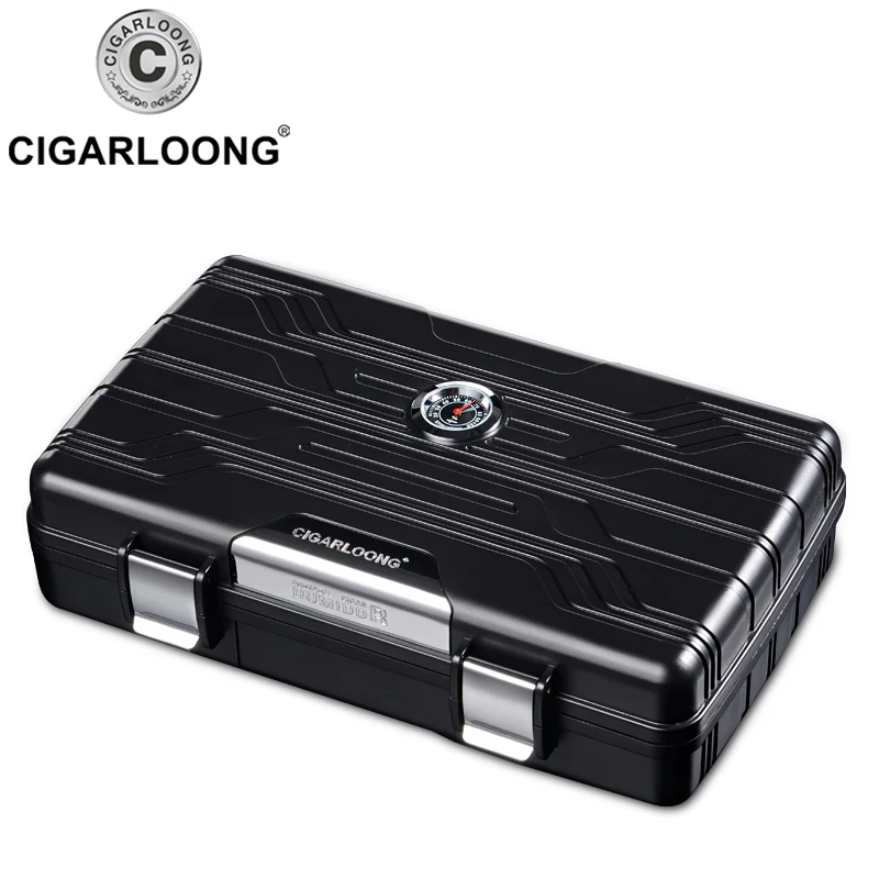 

Hot Sale Cigar Humidor Super Light Gadget Travel Portable Cigar Box Humidor Gift Box CH-3001 Cigar Box